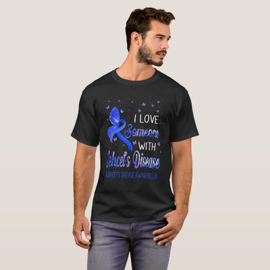 Ik hou van iemand met Achter's Disease Awareness B T-shirt (Voorkant volledig)