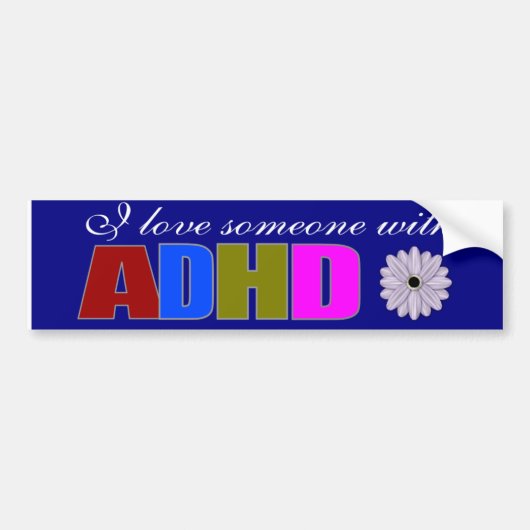 Ik hou van iemand met ADHD Bumpersticker (Voorkant)