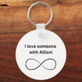 Ik hou van iemand met allisme sleutelhanger (Voorkant)