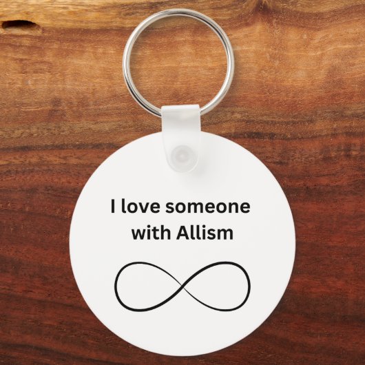 Ik hou van iemand met allisme sleutelhanger (Voorkant)