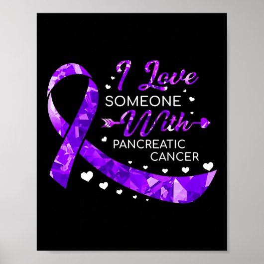 Ik hou van iemand met alvleesklier-kankervoorlicht poster (Voorkant)