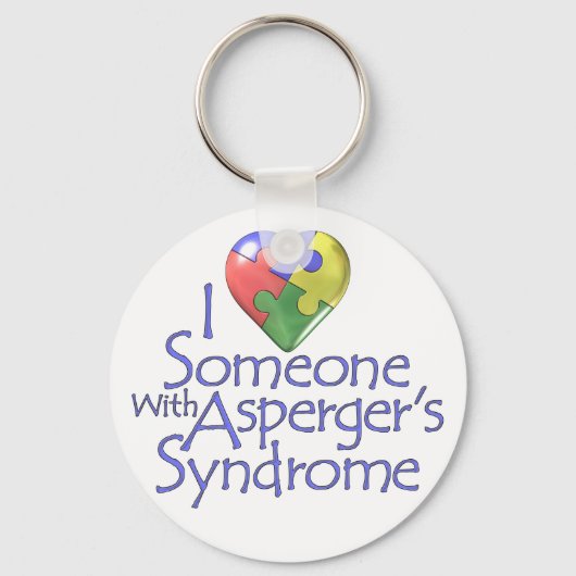 Ik hou van iemand met Asperger's Sleutelhanger (Voorkant)