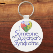 Ik hou van iemand met Asperger's Sleutelhanger (Voorkant)