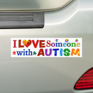 Ik hou van iemand met AUTISM Bumpersticker