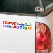 Ik hou van iemand met AUTISM Bumpersticker (Op Truck)