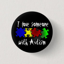 Ik hou van iemand met Autism Button