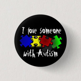 Ik hou van iemand met Autism Button