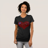 Ik hou van iemand met Autism Heart T-shirt (Voorkant volledig)