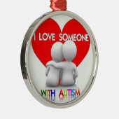 Ik hou van iemand met Autism Holiday Ornament (Rechts)