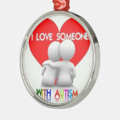 Ik hou van iemand met Autism Holiday Ornament (Links)