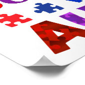 Ik hou van iemand met AUTISM Poster (Hoek)