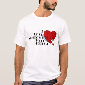 Ik hou van iemand met Autism Tee Shirt White