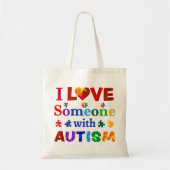 Ik hou van iemand met AUTISM Tote Bag (Voorkant)
