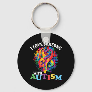 Ik hou van iemand met autisme 1 sleutelhanger