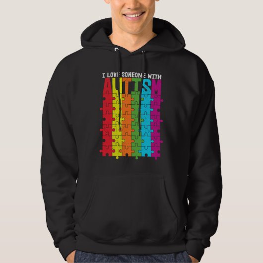 Ik hou van iemand met autisme 34 hoodie (Voorkant)