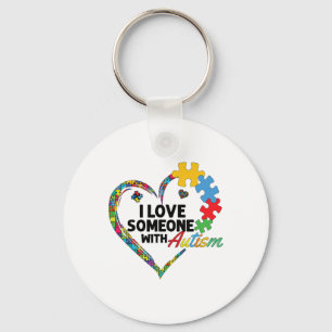 Ik hou van iemand met autisme 3 sleutelhanger