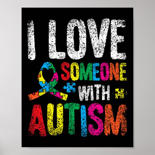 Ik hou van iemand met autisme autisme autisten ond poster (Voorkant)