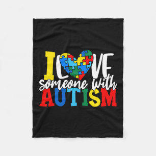 Ik hou van iemand met Autisme Autistic Awareness 1 Fleece Deken