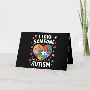 Ik hou van iemand met Autisme Autistic Awareness Bedankkaart