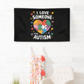 Ik hou van iemand met Autisme Autistic Awareness Spandoek (Insitu)