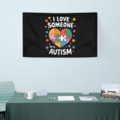 Ik hou van iemand met Autisme Autistic Awareness Spandoek (Beurs)