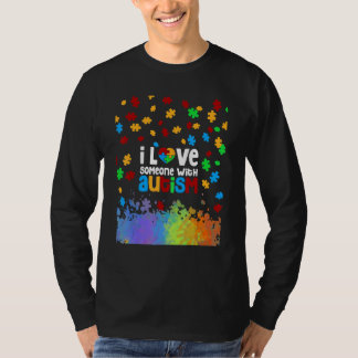 Ik hou van iemand met Autisme Autistic Awareness T-shirt