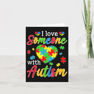 Ik hou van iemand met autisme bewustzijn hart Mann Kaart