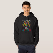 Ik hou van iemand met autisme bewustzijn hoodie (Voorkant volledig)