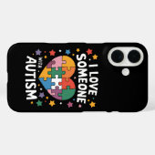Ik hou van iemand met autisme, bewustzijn van auti Case-Mate iPhone case (Achterkant (horizontaal))