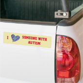Ik hou van iemand met autisme Bumpersticker (Op Truck)