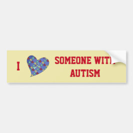 Ik hou van iemand met autisme Bumpersticker