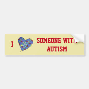 Ik hou van iemand met autisme Bumpersticker