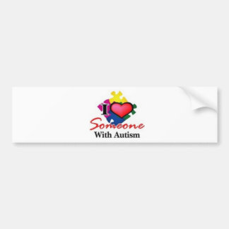 Ik hou van iemand met autisme Bumpersticker
