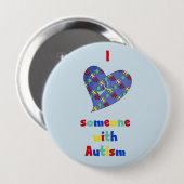 Ik hou van iemand met autisme Button (Voorkant /achterkant)