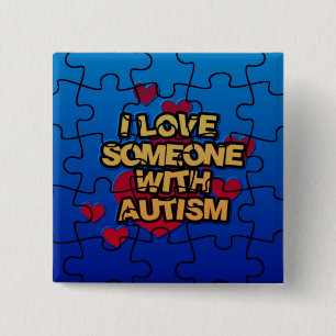 Ik hou van iemand met autisme Button