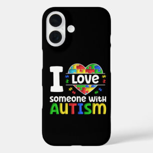 Ik hou van iemand met autisme, cadeau voor autisme iPhone 16 hoesje