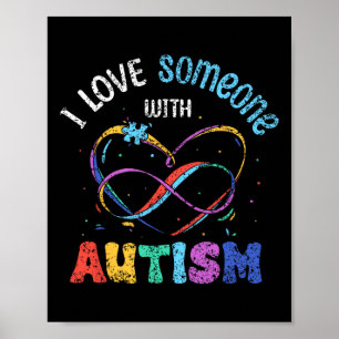 Ik hou van iemand met autisme die autisme onderste poster