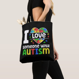 Ik hou van iemand met autisme, een geschenk voor a tote bag