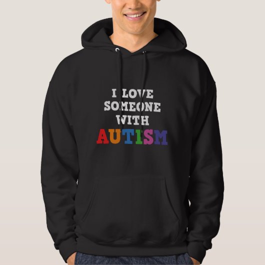 Ik hou van iemand met autisme hoodie (Voorkant)