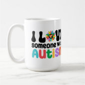 Ik hou van iemand met autisme koffiemok (Links)