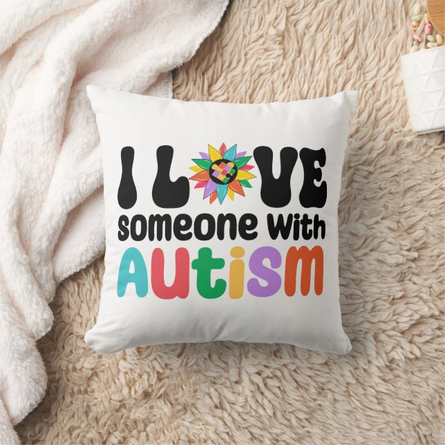 Ik hou van iemand met autisme kussen (Deken)
