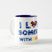 Ik hou van iemand met autisme mok (Voorkant links)