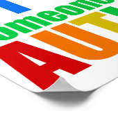 Ik hou van iemand met autisme mooie regenboog poster (Hoek)