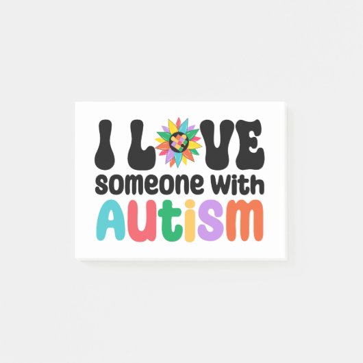 Ik hou van iemand met autisme post-it® notes (Voorkant)