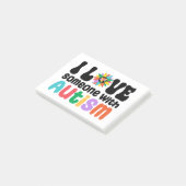 Ik hou van iemand met autisme post-it® notes (Schuin)