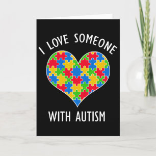 Ik hou van iemand met autisme puzzel hart bewustzi kaart