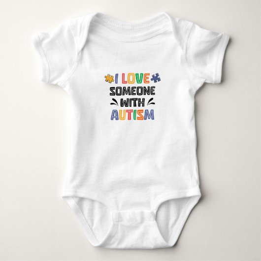 Ik hou van iemand met autisme romper (Voorkant)