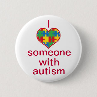 Ik hou van iemand met autisme ronde button 5,7 cm