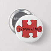 Ik hou van iemand met autisme ronde button 5,7 cm (Voorkant /achterkant)