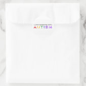 Ik hou van iemand met autisme ronde sticker (Tas)
